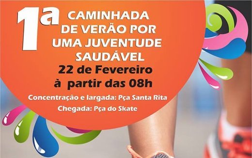 Dia 22 tem a 1ª Caminhada de Verão por uma Juventude Saudável em Sabará