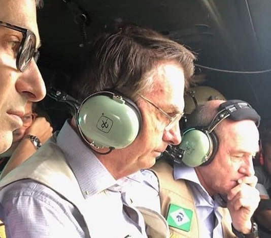 Bolsonaro desembarca em BH e sobrevoa Sabará e outras cidades atingidas pela chuva
