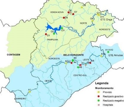 Coronavírus é detectado no esgoto de Belo Horizonte e Contagem
