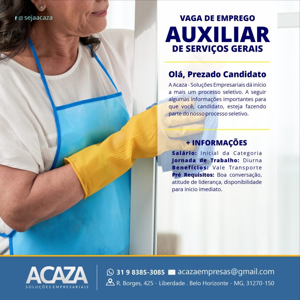 Auxiliar de Serviços Gerais