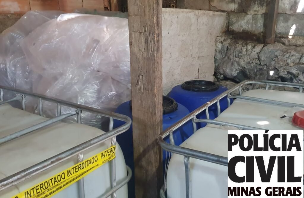 Polícia fecha mais uma fábrica clandestina de cachaça em Sabará