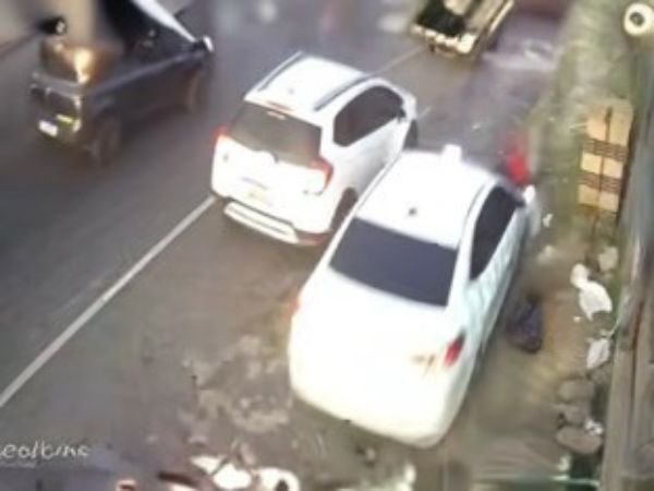 Taxista atropela pessoa na MGC-262, perto da Barraginha, e tenta fugir (Veja o vídeo)