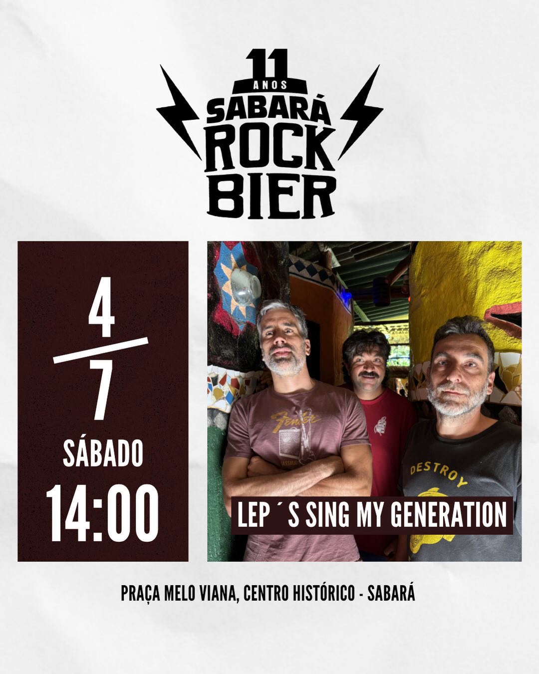 De 3 a 5 de julho, a Praça Melo Viana recebe a 11ª edição do Sabará Rock Bier, com uma programaç (1)