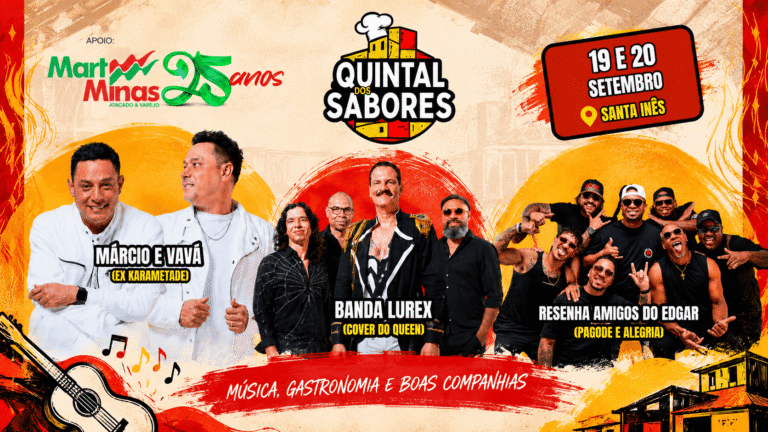 Confira a programação do Festival Quintal dos Sabores, que acontece neste fim de semana